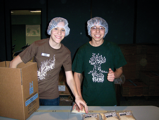 Volunteering to feed children